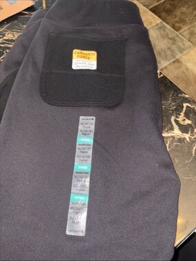 Carhartt Black Utility Work Pants with Pocket Patch